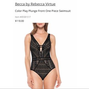 Becca by Rebecca Virtue One Piece Swimsuit NWT